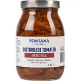 Snabbgross Soltorkade tomater i marinad fontana 1kg erbjuda