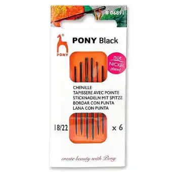 Slöjd-Detaljer Pony chenillenålar nickelfria, nr 18-22 erbjuda