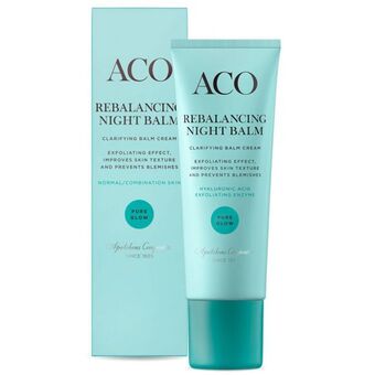Apotek Hjärtat Aco face pure glow rebalance night balm parfymerad 50 ml erbjuda