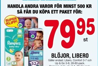 Nya Pulsen Blöjor Libero erbjuda