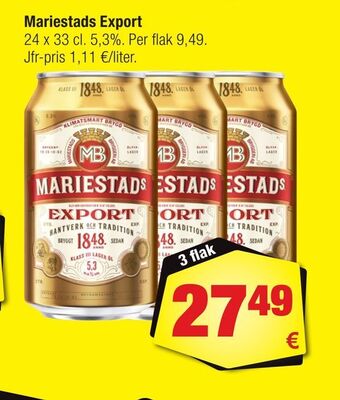 Calle Mariestads Export erbjuda