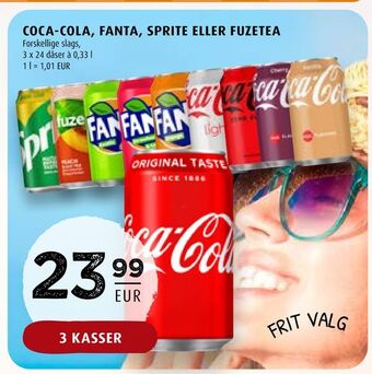 Scandinavian Park Coca-cola, fanta, sprite eller fuzetea erbjuda