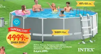 Bo Ohlsson INTEX. Prisma. rampool med stålram och filterpump erbjuda