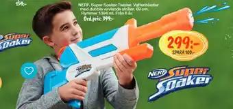 NERF. Super soaker twister. vattenblaster med dubbla virvlande strålar.