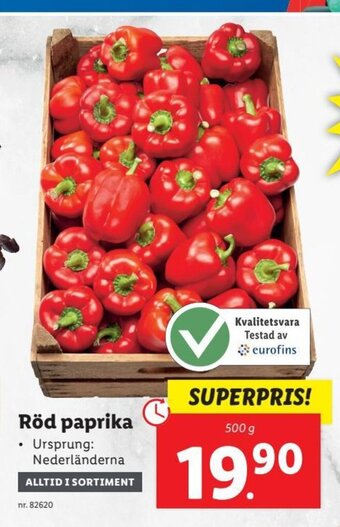 Lidl Röd Paprika erbjuda