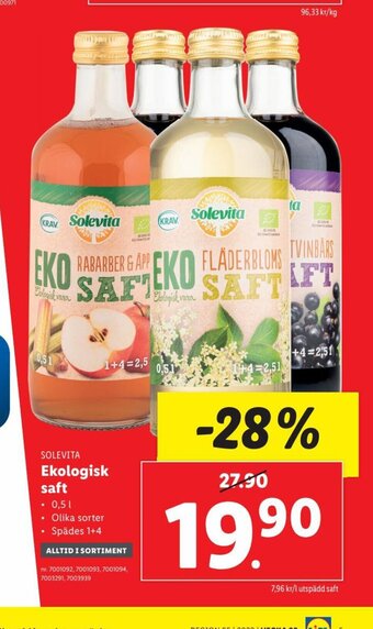 Lidl Ekologisk saft erbjuda