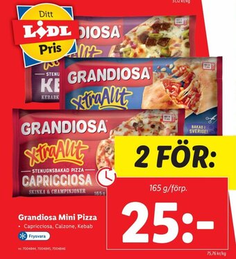 Lidl Grandiosa Mini Pizza erbjuda