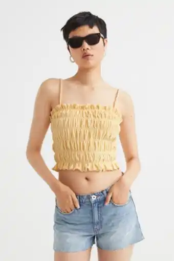 H&M Smockad topp i frotté erbjuda