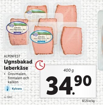 Lidl Ugnsbakad Leberkäse erbjuda
