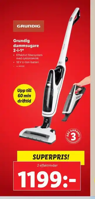 Lidl Grundig Dammsugare erbjuda