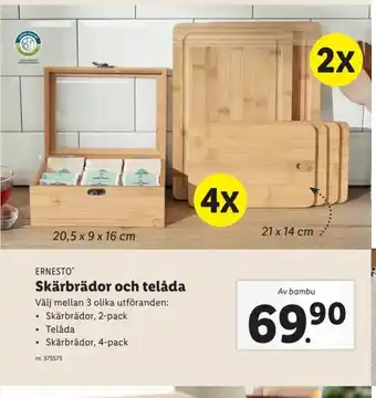 Lidl Skärbrädor och telåda erbjuda