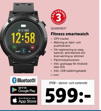 Lidl Fitness Smartwatch erbjuda