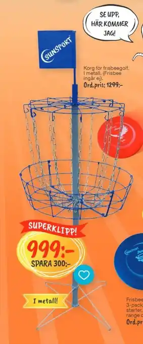 Bo Ohlsson Korg för frisbeegolf I metal erbjuda