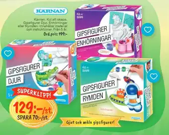 Bo Ohlsson Kärnan Kul att skapa Gipsfigurer Djur erbjuda