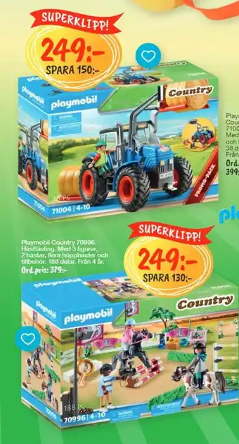 Bo Ohlsson Playmobil Country 70996 erbjuda