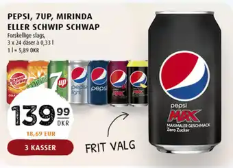Scandinavian Park Pepsi, 7up, mirinda eller schqip schwap erbjuda