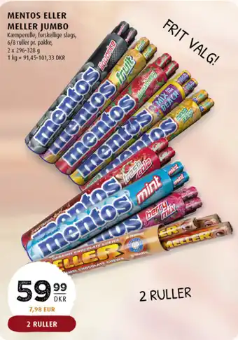 Mentos eller meller jumbo