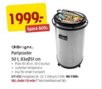 Jula Bright partykyl erbjuda