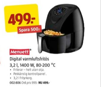 Menuett fritös