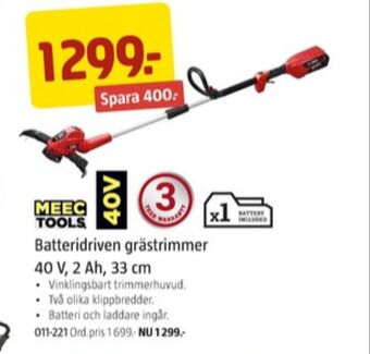 Jula Meec tools grästrimmer erbjuda