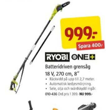 Jula Ryobi grensåg erbjuda