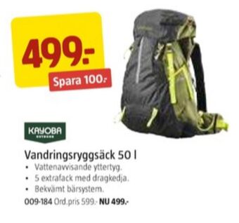 Jula Kayoba ryggsäck erbjuda