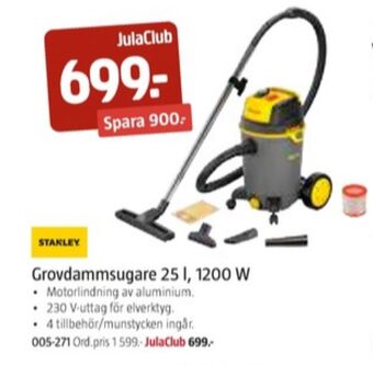 Jula Stanley grovdammsugare erbjuda
