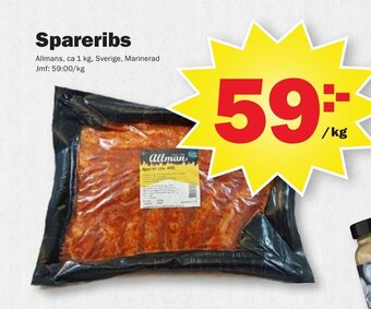 Pekås Spareribs erbjuda