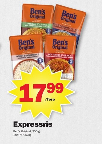 Pekås Expressris Ben's Original erbjuda