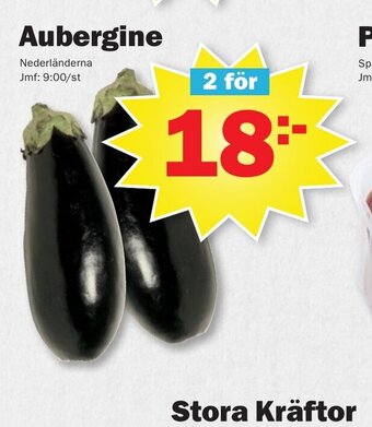 Pekås Aubergine erbjuda