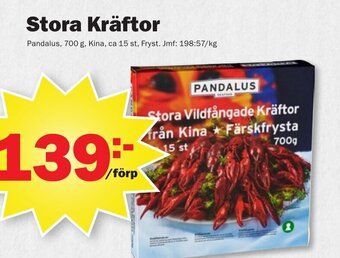 Pekås Stora Kräftor erbjuda