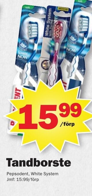Pekås Tandborste erbjuda