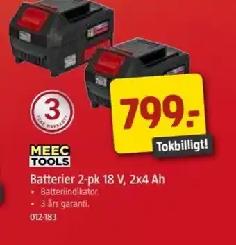 Jula Batterier 2-pk 18V 2x4Ah erbjuda