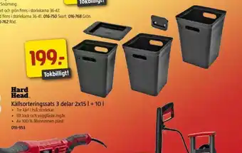 Jula Källsorteringsstas 3 Delar 2x15I +10I erbjuda