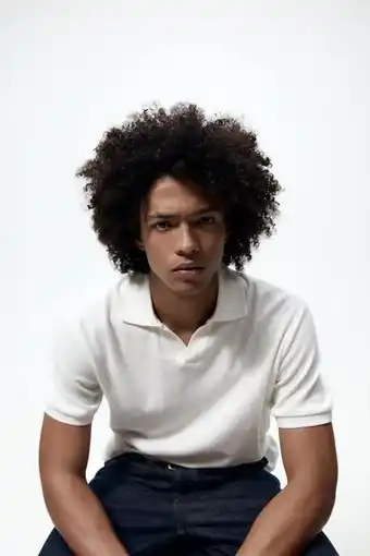 ZARA Knit polo shirt erbjuda