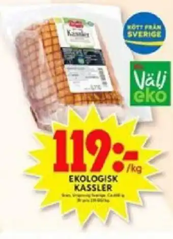 ICA Maxi Ekologisk kassler erbjuda