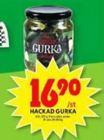 Hackad gurka