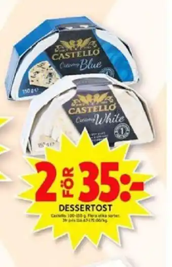 ICA Maxi Dessertost erbjuda