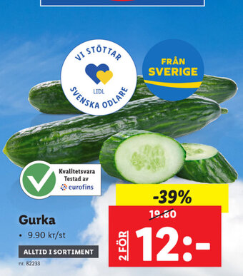 Lidl Gurka erbjuda