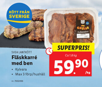 Lidl Fläskkarré med ben erbjuda