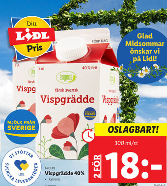 Lidl Vispgrädde 40% erbjuda