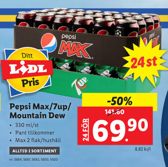 Pepsi max/7up/mountain dew