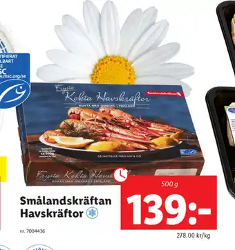 Lidl Smålandskräftan havskräftor erbjuda