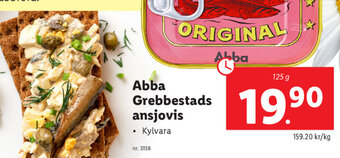 Lidl Abba grebbestads ansjovis erbjuda