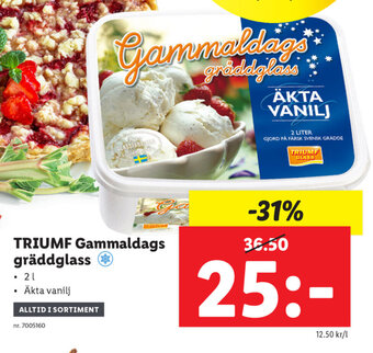 Lidl Triumf gammaldags gräddglass erbjuda