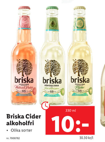 Lidl Briska cider alkoholfri erbjuda