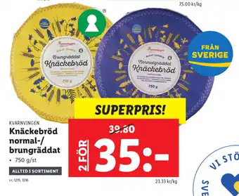 Lidl Knäckebröd normal-/ brungräddat erbjuda