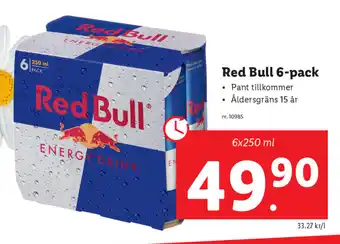 Lidl Red bull 6-pack erbjuda