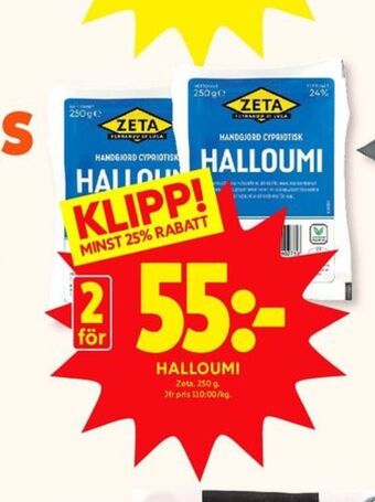 ICA Kvantum Zeta halloumi erbjuda