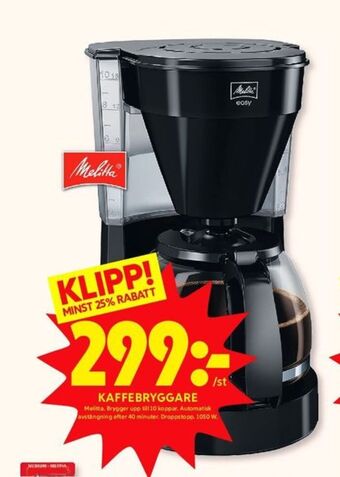 ICA Kvantum Melitta kaffebryggare erbjuda